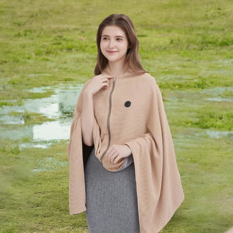 Stay Cozy Anywhere: Wearable Electric Blanket with 3 Heat Levels for Ultimate Comfort - Perfect for Home, Office, and Outdoor Adventures!