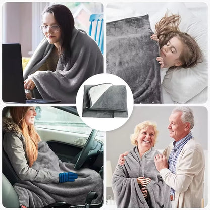Stay Cozy Anywhere: Wearable Electric Blanket with 3 Heat Levels for Ultimate Comfort - Perfect for Home, Office, and Outdoor Adventures!