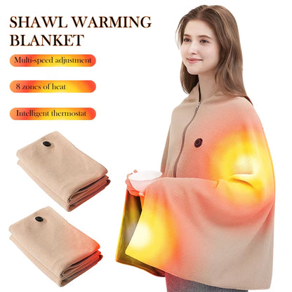 Stay Cozy Anywhere: Wearable Electric Blanket with 3 Heat Levels for Ultimate Comfort - Perfect for Home, Office, and Outdoor Adventures!