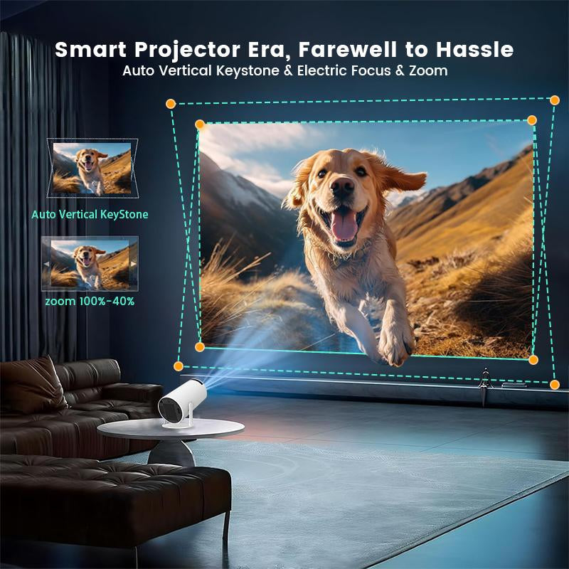 Experience Ultimate Entertainment Anywhere with the HolyCode Wireless 4K Portable Projector - Perfect for Home & Outdoor Use!