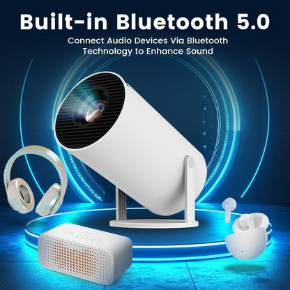 Experience Ultimate Entertainment Anywhere with the HolyCode Wireless 4K Portable Projector - Perfect for Home & Outdoor Use!
