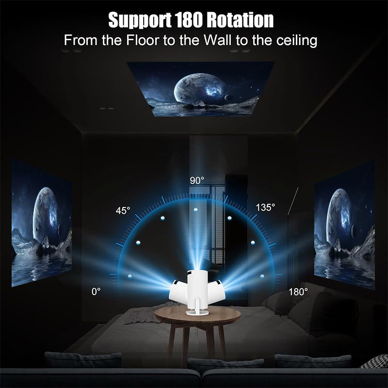 Experience Ultimate Entertainment Anywhere with the HolyCode Wireless 4K Portable Projector - Perfect for Home & Outdoor Use!